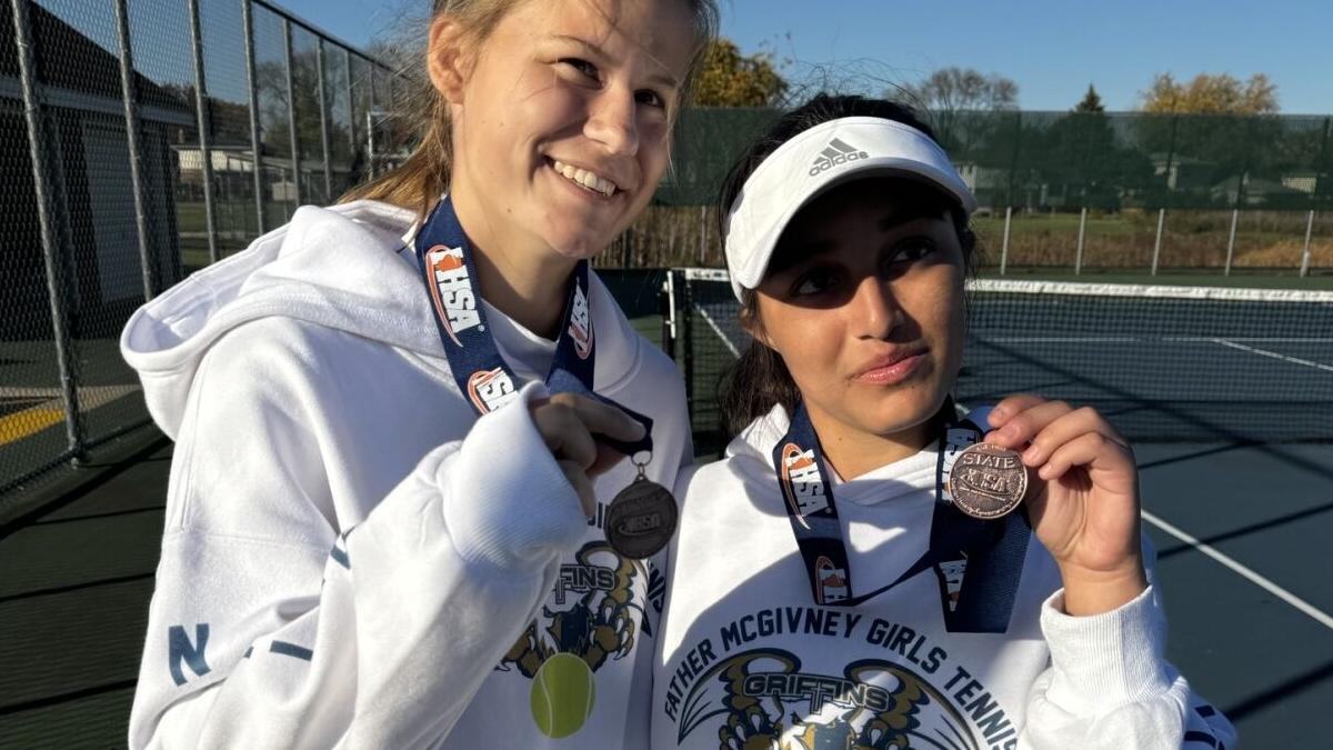 Father McGivney girls doubles team makes program history with fifth-place state finish